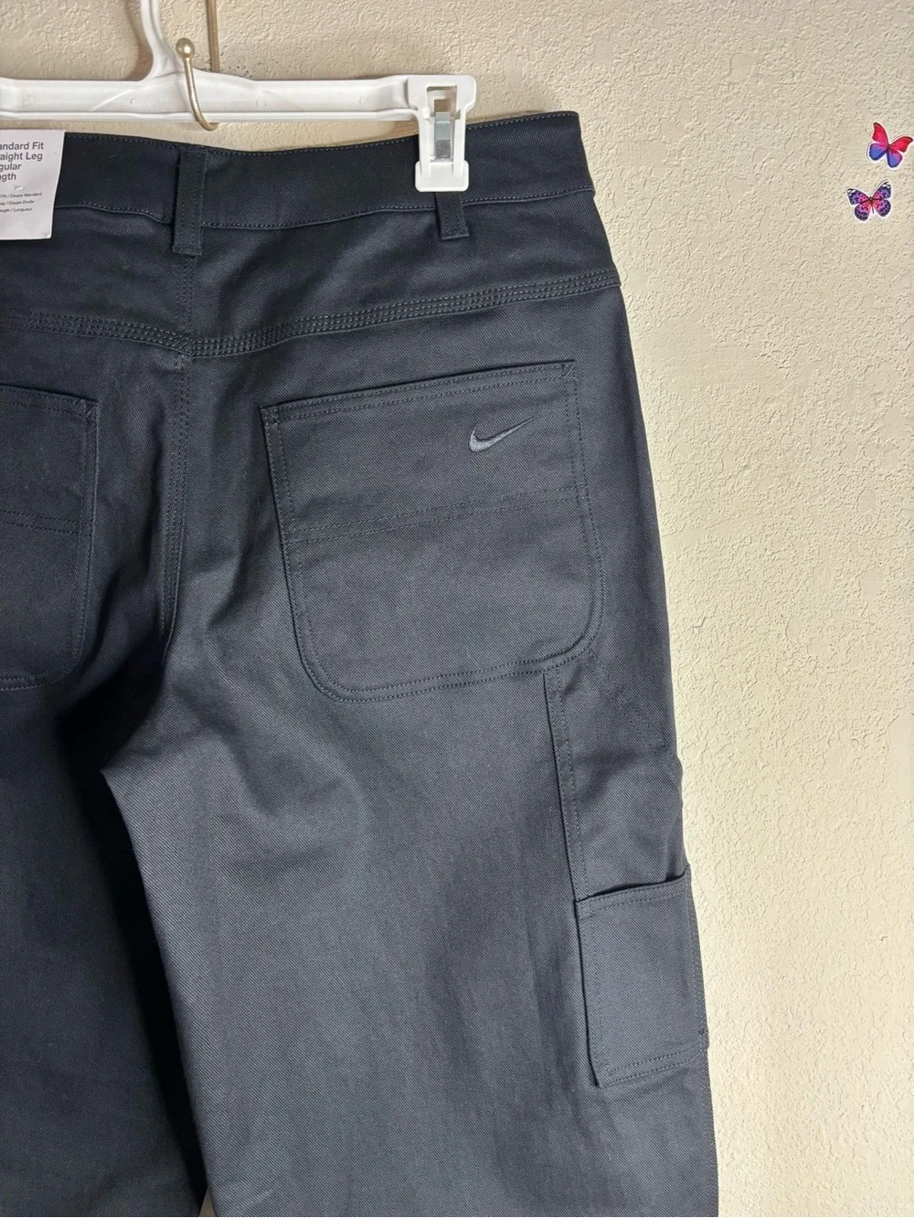 Nike Life Carpenter Pants Jeans FB7198-010 Black size 36 X 31